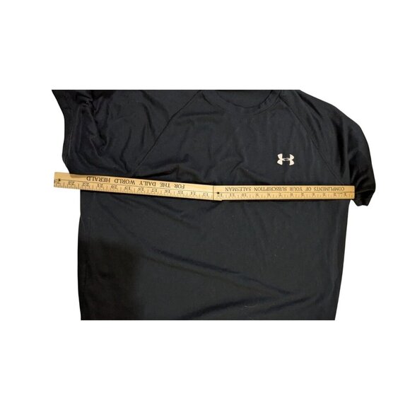 Under Armour Mens Black Short Sleeve Athletic T-Shirt Size L Polyester - Picture 6 of 7